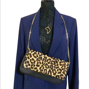 DUNE animal print crossbody shoulder clutch